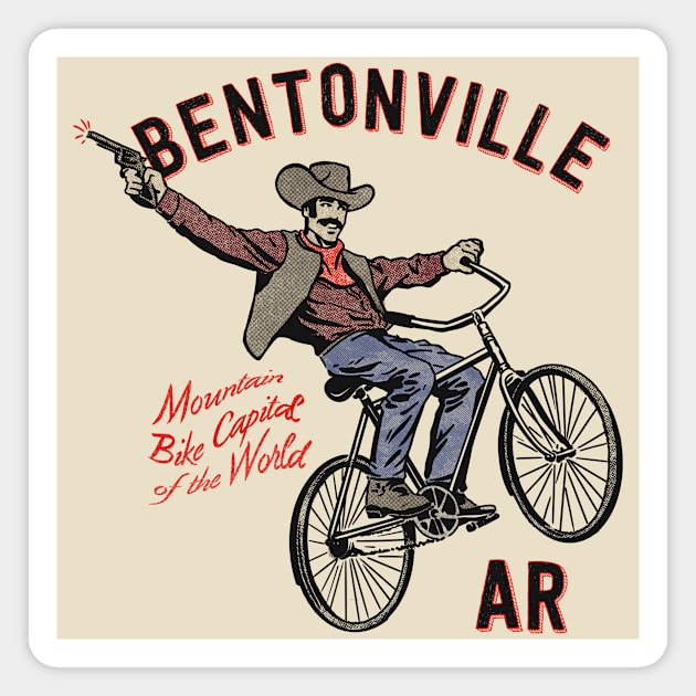 Bentonville Bucking Bicycle Magnet by rt-shirts